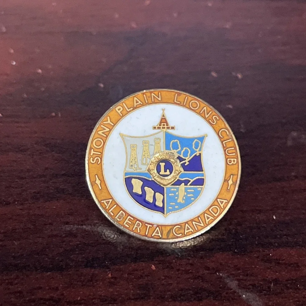 Lions Club Stony Plain Alberta Canada Lapel Hat Pin‎